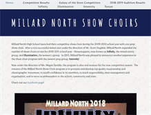 Tablet Screenshot of millardnorthshowchoirs.org